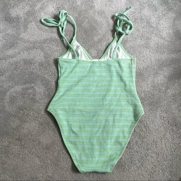 SOLID & STRIPED Green Space Dye Knit The Olympia One Piece Swimsuit EUC Size S - Picture 7 of 11